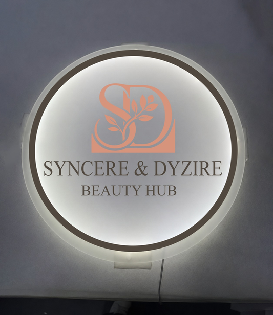 Custom Acrylic Backlit Sign for Eunyce Remaining Payment