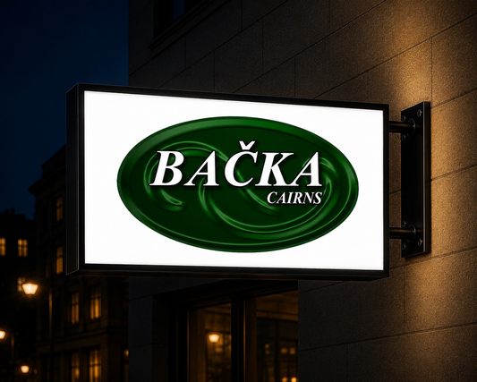 Custom Frontlit double sided lightbox sign For Voski