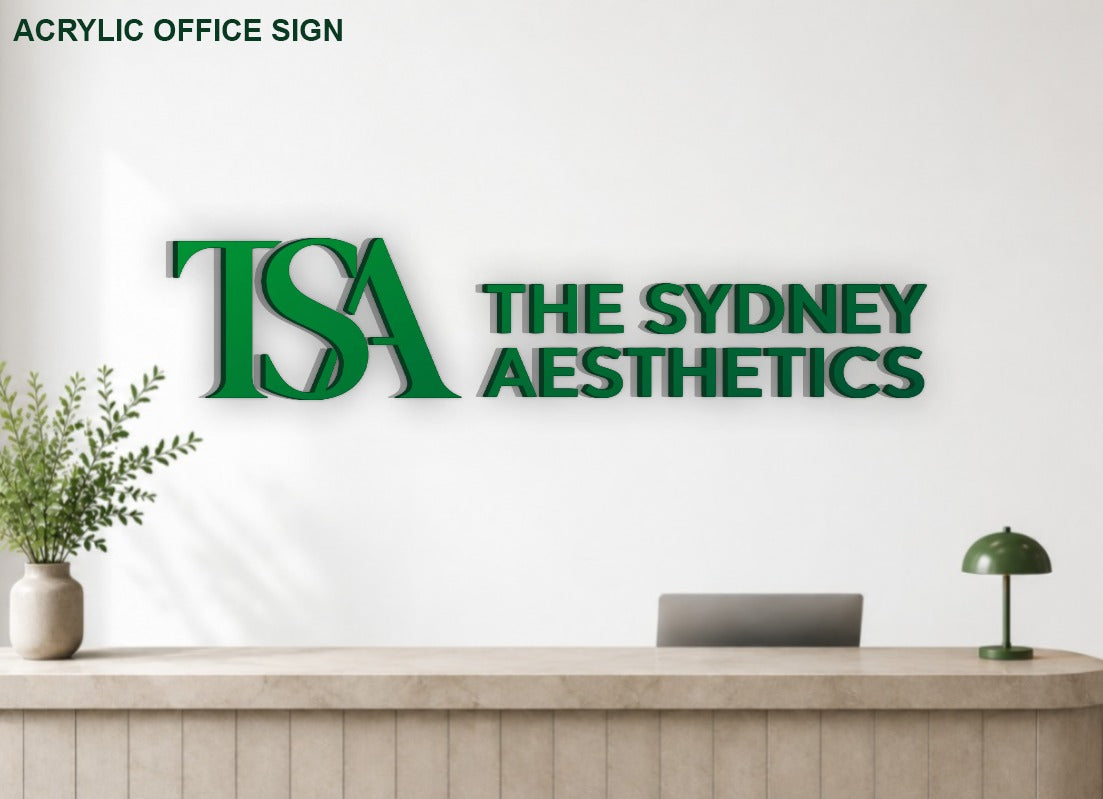 Custom Solid Acrylic Sign For Almira Barbosa