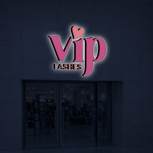 Custom 3D Frontlit and backlit channel letters sign For Natalie LeGarth