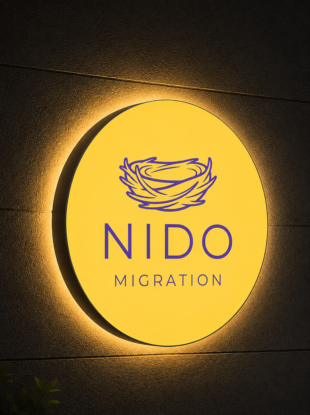 Custom Frontlit with backlit sign For Dhara Sajwani