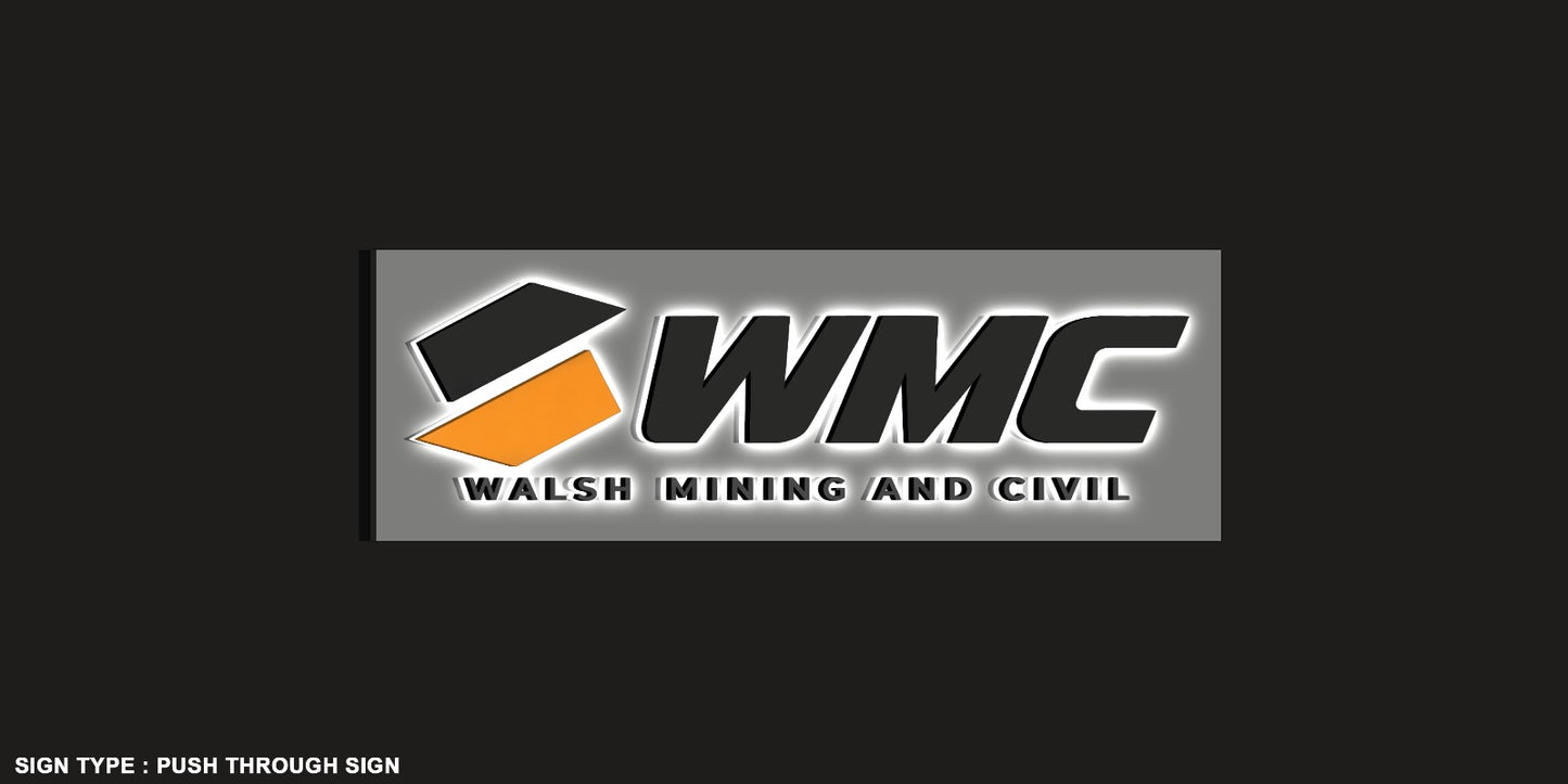 Custom Push Through Sign For  David Walsh